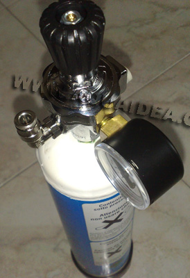 Riduttore di pressione bombole co2 E290 alimentare con manometro per gasatori sorgy