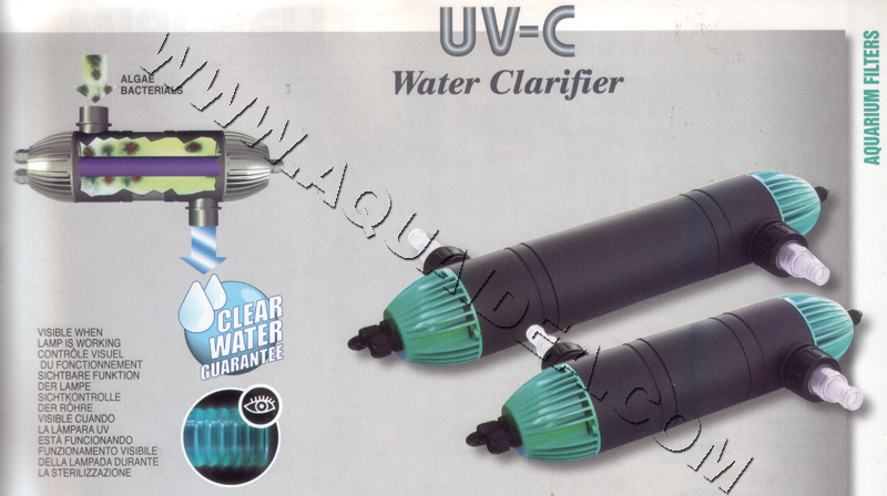 Decdeal Luce UV Sommergibile per Lampada Germicida Acquario Lampada UV Acqua Pulita Batteri Verdi Alghe Trasparente Impermeabile per Acquario 7W